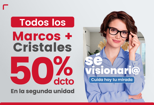 condiciones promcionales marcos + cristales segunda unidad